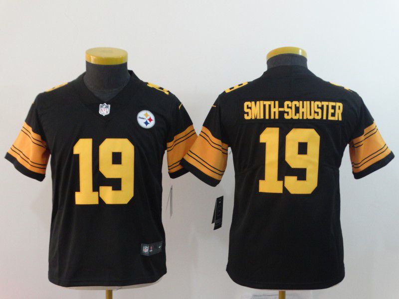 Youth Pittsburgh Steelers 19 Smith-schuster Black Nike Vapor Untouchable Limited Playey NFL Jersey